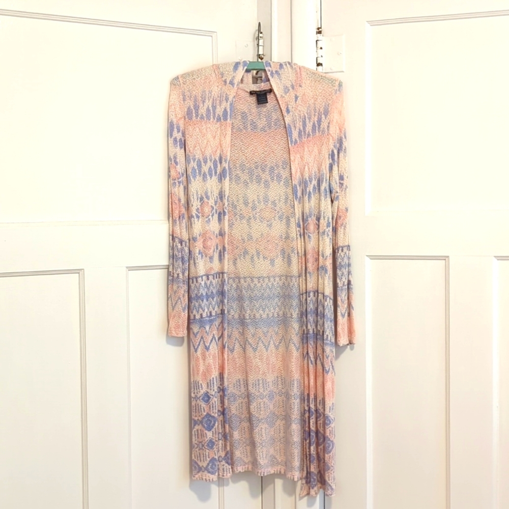 See You Monday Long Sweater, Light Weight, Hood, Size M